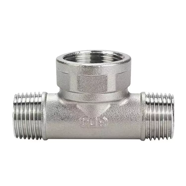 DN15-DN100 BSP Rustfrit stål Medium-Large Pipe Tee