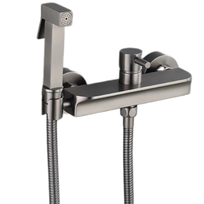 Gunmetal grå varmt og koldt bidet sprøjtesæt