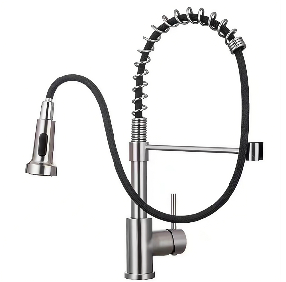 High-Bend Spring Tube Pull-Out Varm og Kold køkkenvask vandhane
